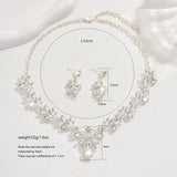 3pcs New Fashion Necklace Sets for Women Waterdrop Collar Choker Necklace Earring Jewelry Set for Prom Birthday Bridal Wedding