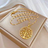 Temperamental Luxury Rhinestone Tree of Life Pendant Necklace Women