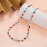 2023 Women's Blue Turkish Evil Eyes Necklace for Women Fashion Gold Color Stainless Steel Necklaces Enamel Bead Jewelry Gift