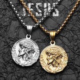 Jesus Simple Amulets Stainless Steel Men Necklaces