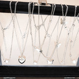 Butterfly Heart Pearl Necklaces, Earrings, Rings