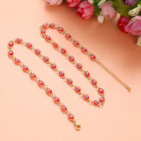 2023 Women's Blue Turkish Evil Eyes Necklace for Women Fashion Gold Color Stainless Steel Necklaces Enamel Bead Jewelry Gift