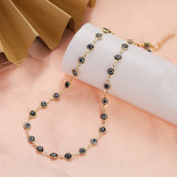 2023 Women's Blue Turkish Evil Eyes Necklace for Women Fashion Gold Color Stainless Steel Necklaces Enamel Bead Jewelry Gift