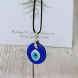 FSUNION Vintage Turkish Blue Evil Eye Pendant Choker Necklace