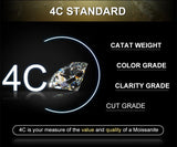 New Trendy 925 Sterling Silver Sunflower Stud Earrings for Women Men Full Moissanite