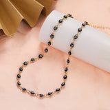 2023 Women's Blue Turkish Evil Eyes Necklace for Women Fashion Gold Color Stainless Steel Necklaces Enamel Bead Jewelry Gift