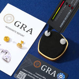 New Trendy 925 Sterling Silver Sunflower Stud Earrings for Women Men Full Moissanite