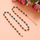2023 Women's Blue Turkish Evil Eyes Necklace for Women Fashion Gold Color Stainless Steel Necklaces Enamel Bead Jewelry Gift
