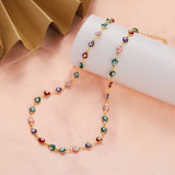 2023 Women's Blue Turkish Evil Eyes Necklace for Women Fashion Gold Color Stainless Steel Necklaces Enamel Bead Jewelry Gift