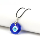 FSUNION Vintage Turkish Blue Evil Eye Pendant Choker Necklace