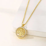 Temperamental Luxury Rhinestone Tree of Life Pendant Necklace Women