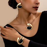 3Pcs/Set of Wedding Season Women's Claw Chain Series Earrings Necklaces Bracelets Jewelry Sets  Banquet and Holiday Jewerly Gift