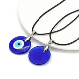 FSUNION Vintage Turkish Blue Evil Eye Pendant Choker Necklace