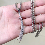 Beautiful engraved Ali zulfiqar sword stainless steel