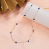 2023 Women's Blue Turkish Evil Eyes Necklace for Women Fashion Gold Color Stainless Steel Necklaces Enamel Bead Jewelry Gift