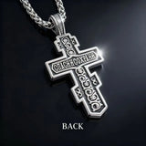 Stainless Steel Orthodox Cross Jesus Pendant Necklace For Men