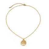 Temperamental Luxury Rhinestone Tree of Life Pendant Necklace Women