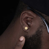 New Trendy 925 Sterling Silver Sunflower Stud Earrings for Women Men Full Moissanite