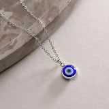 Classic Blue Eye Evil Eye Glass Pendant Necklace
